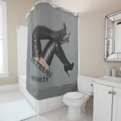 Extreme sport - BOOT-klimmen Douchegordijn (In situ)