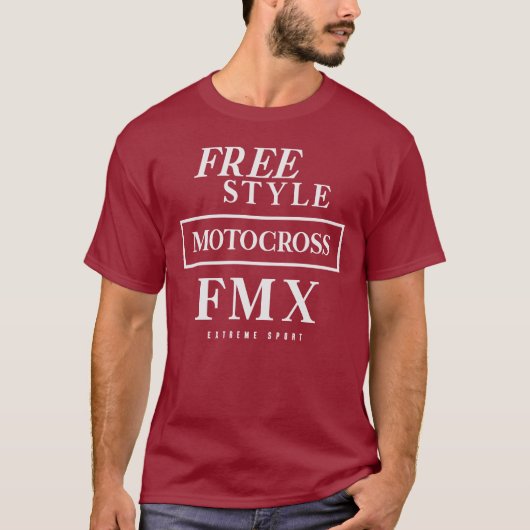 Extreme Sport Freestyle Motorcross FMX T-shirt (Voorkant)