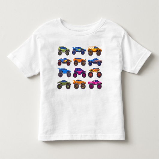 Extreme Sport Heavy Monster Trucks Kinder Shirts (Voorkant)