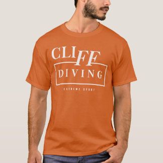 Extreme sport klifduiken jongen t-shirt