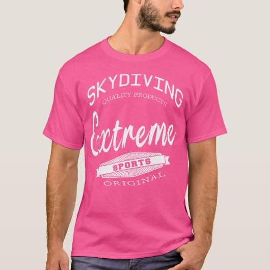 Extreme sport Skydiving voor mannen geeft ideeën T-shirt (Voorkant)