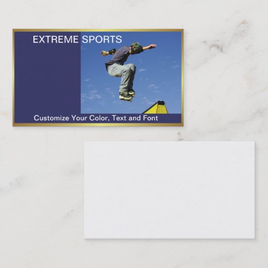 Extreme Sportkaarttemplate Visitekaartje (Voorkant / Achterkant)