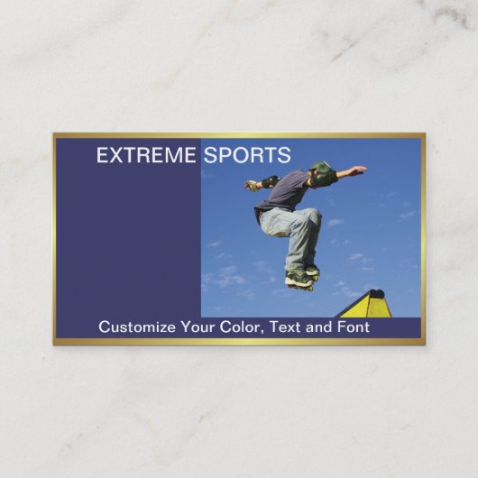 Extreme Sportkaarttemplate Visitekaartje (Voorkant)