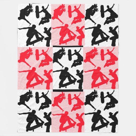 Extreme Sports Skateboarding Schaats Park Fleece Deken (Voorkant)