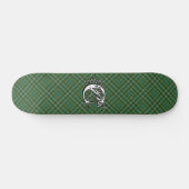Extreme Tartan Clan Currie Monogram Persoonlijk Skateboard (Horizontaal)