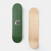 Extreme Tartan Clan Currie Monogram Persoonlijk Skateboard (Voorkant)