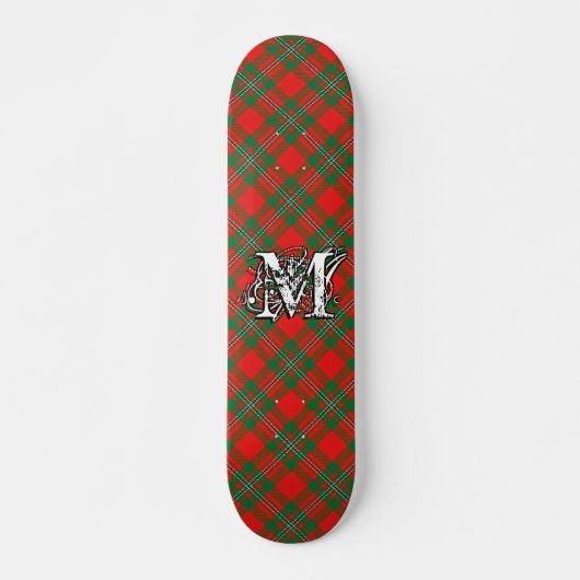 Extreme Tartan Clan Gregor MacGregor Monogram Persoonlijk Skateboard (Voorkant)