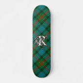 Extreme Tartan Clan Ross Monogram Persoonlijk Skateboard (Voorkant)