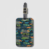 Extreme Tokyo Street Racing Pattern Bagagelabel (Voorkant (verticaal))