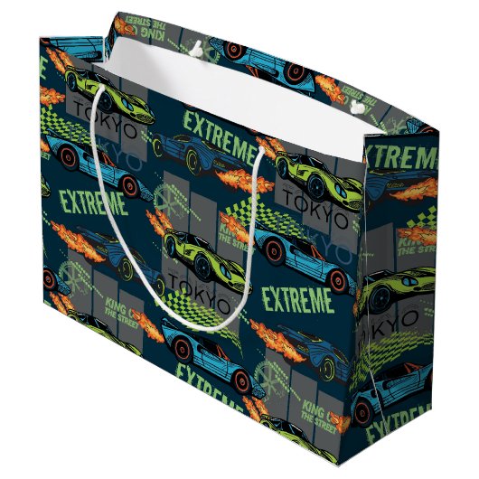 Extreme Tokyo Street Racing Pattern Groot Cadeauzakje (Achterkant Gekanteld)