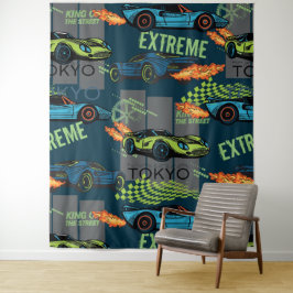 Extreme Tokyo Street Racing Pattern Wandkleed