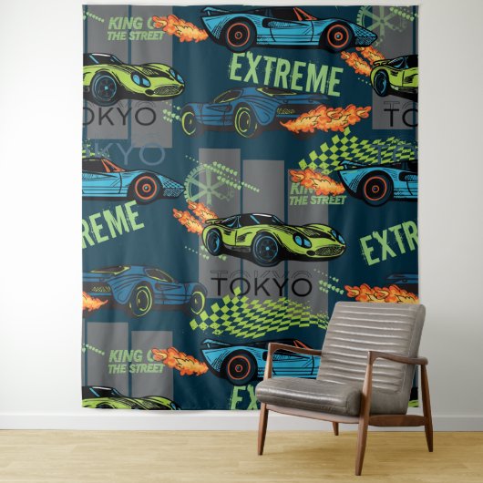 Extreme Tokyo Street Racing Pattern Wandkleed (In situ)