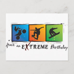 Extreme verjaardag briefkaart