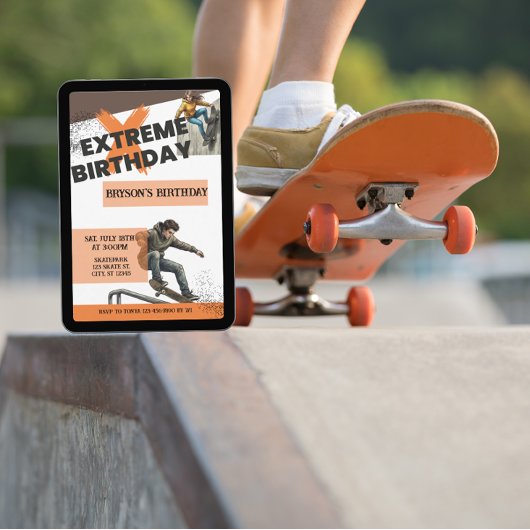 Extreme Verjaardag Skateboard Kaart