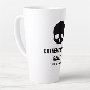 Extreme zwarte schedel latte mok