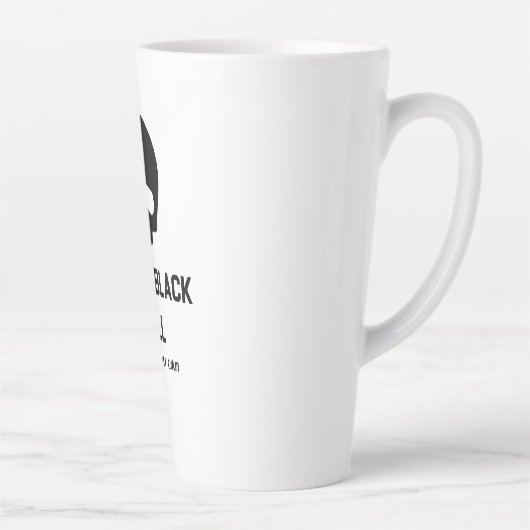 Extreme zwarte schedel latte mok (Rechts)