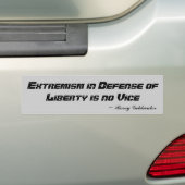 Extremisme in de verdediging van de Bumpersticker  (Op auto)