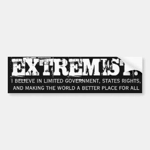EXTREMIST! Bumpersticker