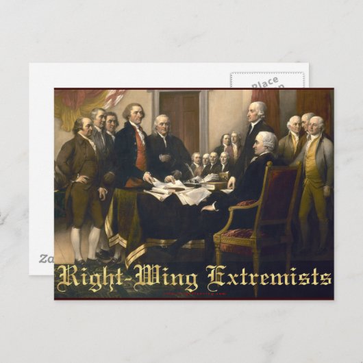 Extremisten van het recht briefkaart (Voorkant / Achterkant)