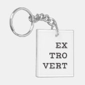 Extrovert AcrylSleutelhanger Sleutelhanger (Voorkant Links)