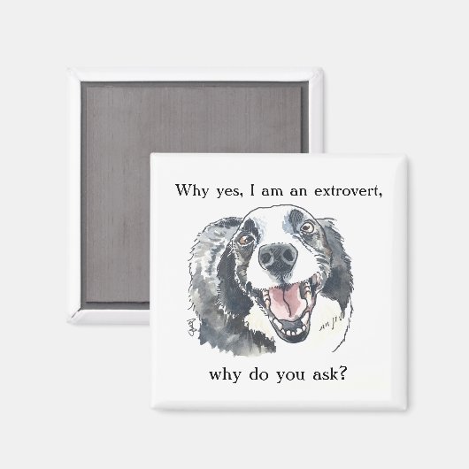 Extrovert Pride Koelkast Magneet (Voorkant / Achterkant)