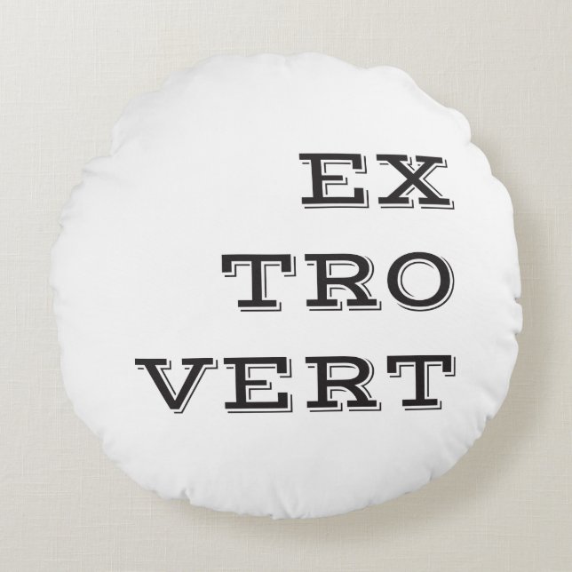 Extrovert Round Pillow Rond Kussen (Voorkant)