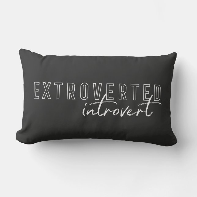Extroverte Introvert Personality Funny Kussen (Voorkant)