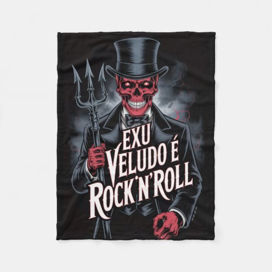 Exu Veludo é Rock'N'Roll #1 Fleece Deken (Voorkant)