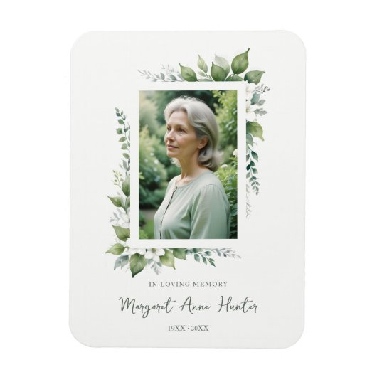  Exuberant Flower & Foliage Frame Photo Keepsake Magneet (Verticaal)
