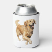 Exuberant Golden Retriever Playtime - Dynamische H Blikjeskoeler (Blikje Voorkant)