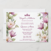 Exuberant Lovely Spring Magnolia Frame Garlands Kaart (Achterkant)