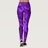 Exuberant Sassy Girl Paarse Blacklight Camo Leggings (Achterkant)