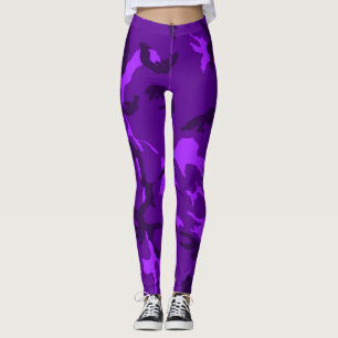 Exuberant Sassy Girl Paarse Blacklight Camo Leggings