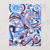 Exuberant Singing - Abstract KunstBriefkaart Briefkaart (Voorkant)