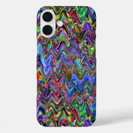 Exuberant Zigzag Artist Colors iPhone 16 Plus Hoesje