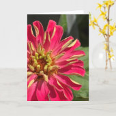 Exuberant Zinnia Blank Greeting Card Kaart (Gele Bloem)