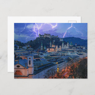 Exultant Intrance - Night Lightning Scenery Briefkaart