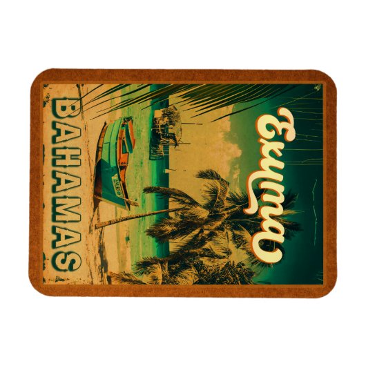 Exuma Bahamas  Beach Souvenirs Magneet (Horizontaal)