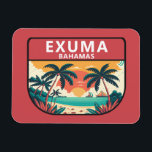 Exuma Bahamas Retro Emblem Magneet<br><div class="desc">Exuma-vectorkunstontwerp. De grootste van de kooien is Great Exuma,  die 37 mi lang is en zich bij een kleine brug aansloten bij een ander eiland,  Little Exuma.</div>