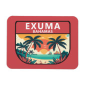 Exuma Bahamas Retro Emblem Magneet (Horizontaal)