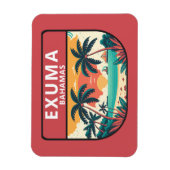 Exuma Bahamas Retro Emblem Magneet (Verticaal)