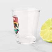Exuma Bahamas Retro Emblem Shot Glas (Rechts)