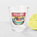 Exuma Bahamas Retro Emblem Shot Glas<br><div class="desc">Exuma-vectorkunstontwerp. De grootste van de kooien is Great Exuma,  die 37 mi lang is en zich bij een kleine brug aansloten bij een ander eiland,  Little Exuma.</div>