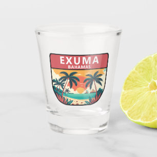Exuma Bahamas Retro Emblem Shot Glas