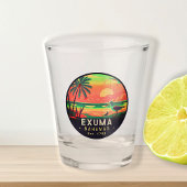 Exuma Bahamas Retro Sunset Zeemeeuw Souvenir jaren Shot Glas