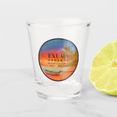 Exuma Bahamas Retro Zonsondergang Reizen Souvenir Shot Glas (Voorkant)