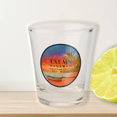 Exuma Bahamas Retro Zonsondergang Reizen Souvenir Shot Glas