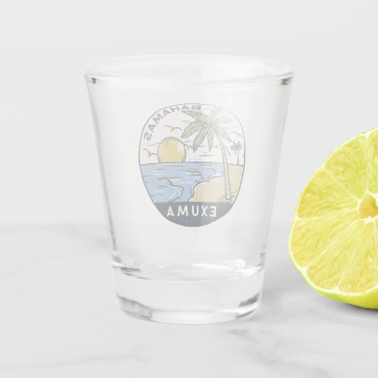 Exuma Bahamas Shot Glas (Achterkant)