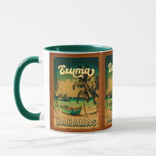 Exuma Bahamas Vintage Beach Souvenirs Mok (Links)