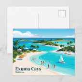 Exuma Cays Bahama's Briefkaart (Voorkant / Achterkant)